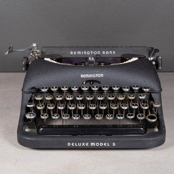 Antique Remington Rand Deluxe Model 5 Typewriter c.1941