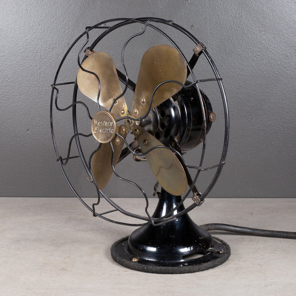 Antique Brass and Metal Western Electric Fan c.1920