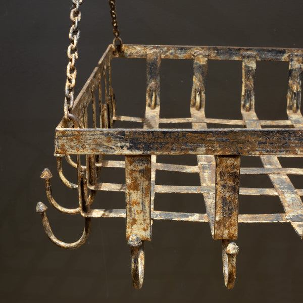 Antique Wrought Iron Pot Rack