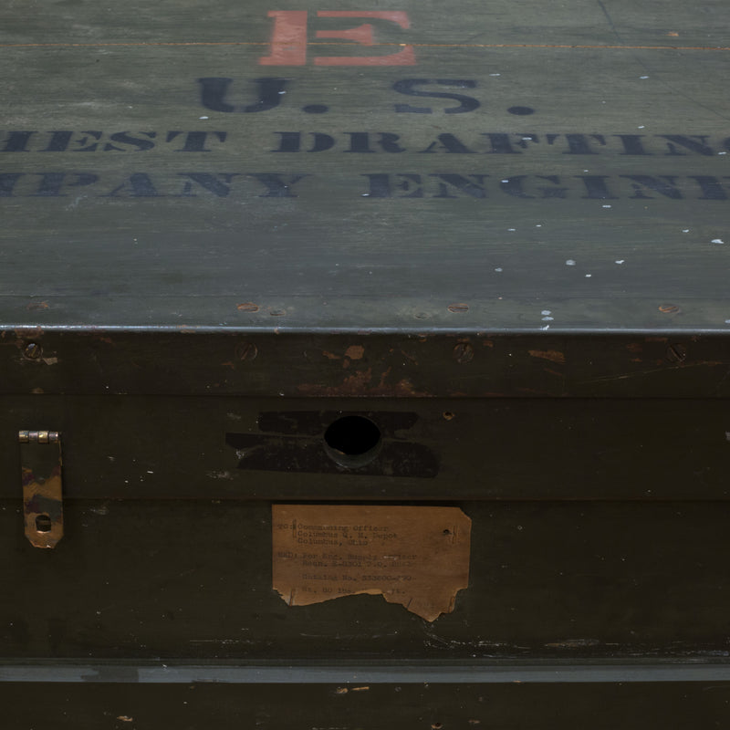 WWII era Military Trunk/Coffee Table c.1940