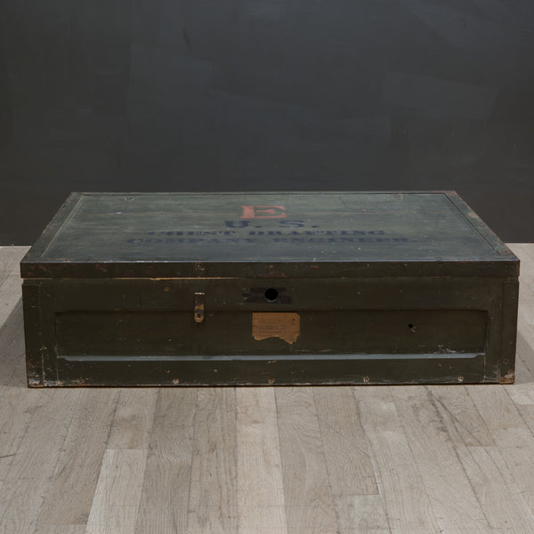 WWII era Military Trunk/Coffee Table c.1940