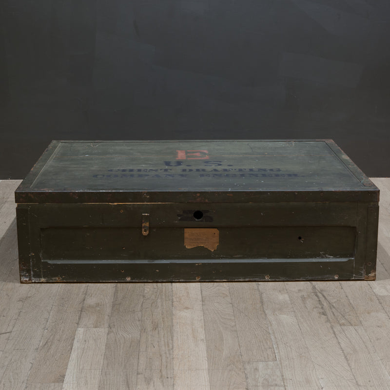 WWII era Military Trunk/Coffee Table c.1940