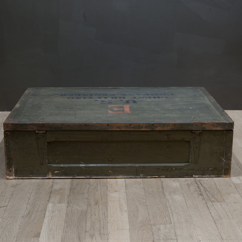 WWII era Military Trunk/Coffee Table c.1940