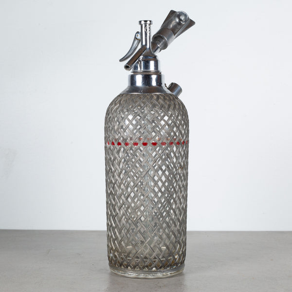 Art Deco Sparklets Wire Mesh Seltzer Bottles c.1930