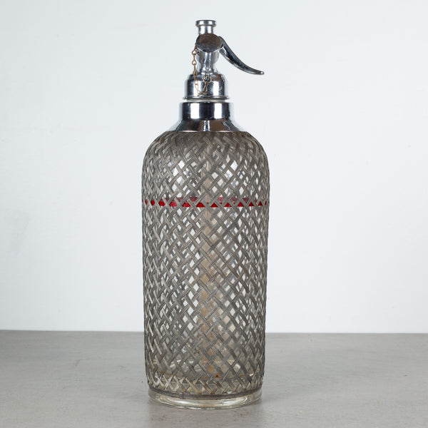 Art Deco Sparklets Wire Mesh Seltzer Bottles c.1930