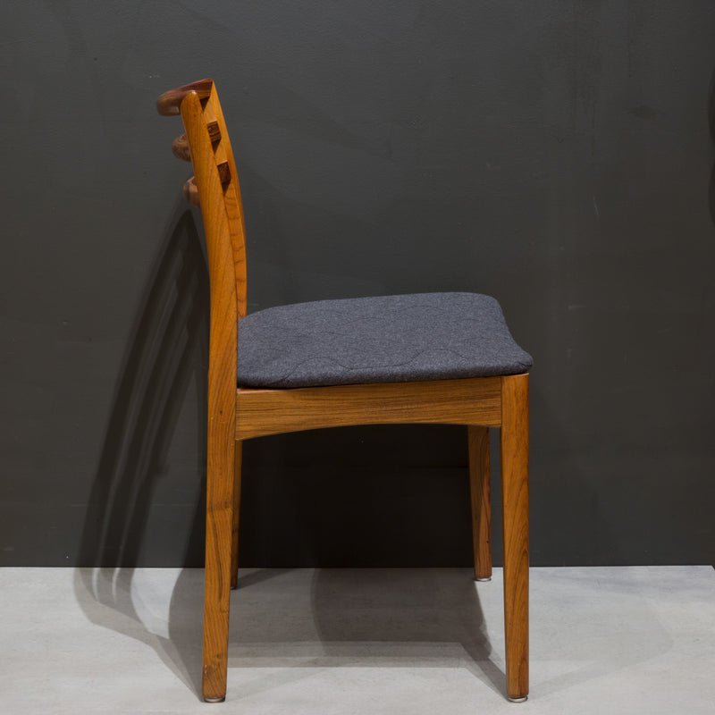 Reupholstered Mid-century Danish Rosewood Dining Chairs c.1960