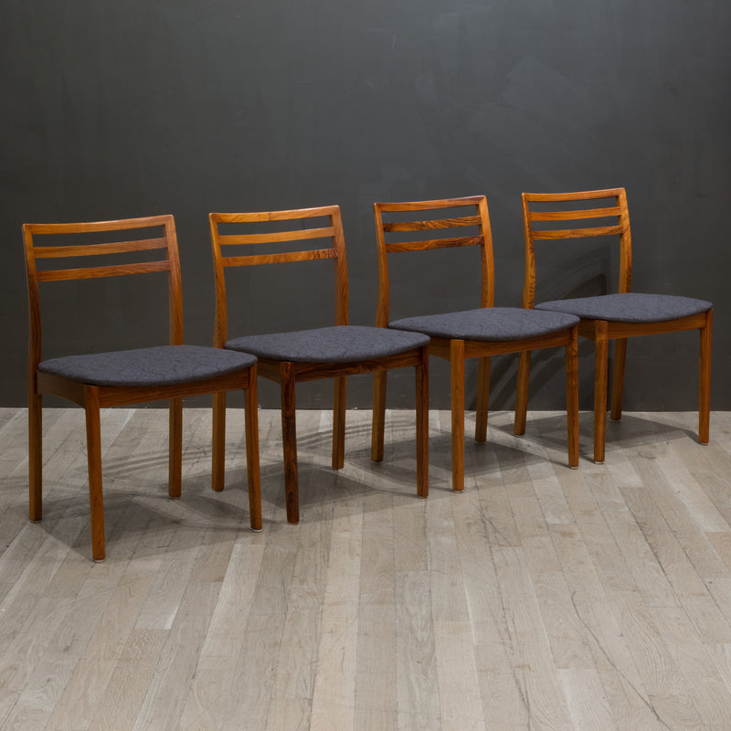 Reupholstered Mid-century Danish Rosewood Dining Chairs c.1960