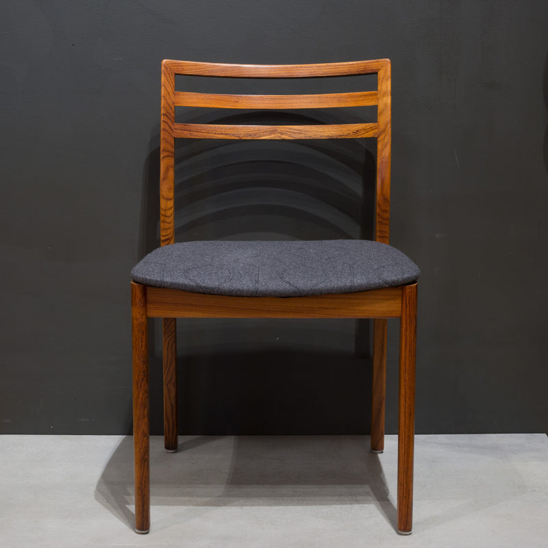 Reupholstered Mid-century Danish Rosewood Dining Chairs c.1960