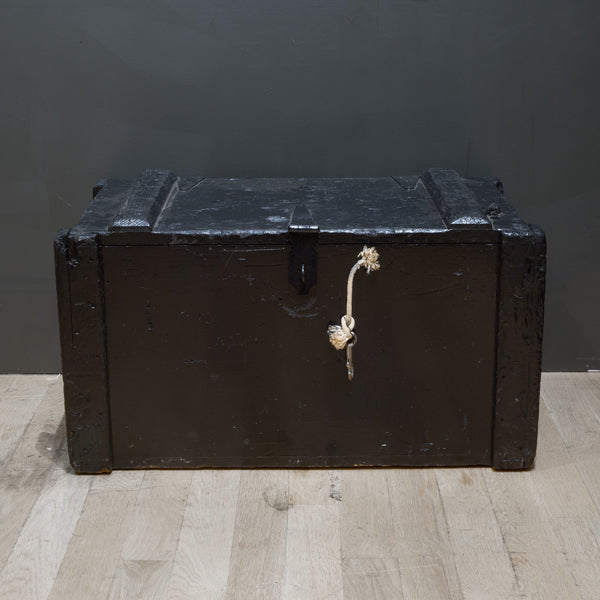 Early 20th c. Rustic Painted Wood Chest c.1940