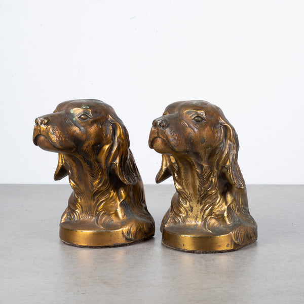 Bronze Plated Irish Setter Bookends c.1940