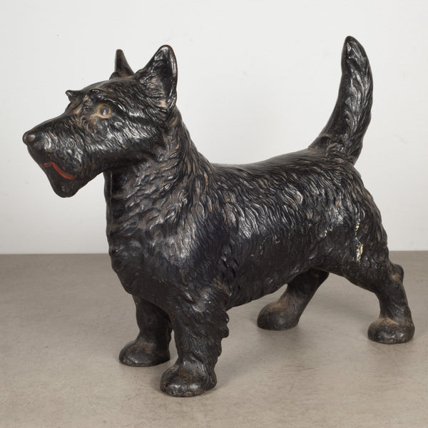 Cast Iron Scotty Dog Doorstop by Hubley c.1910-1940