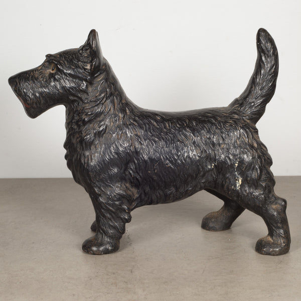 Cast Iron Scotty Dog Doorstop by Hubley c.1910-1940