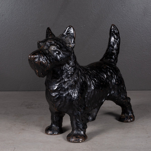 Cast Iron Scotty Dog Doorstop by Hubley c.1910-1940