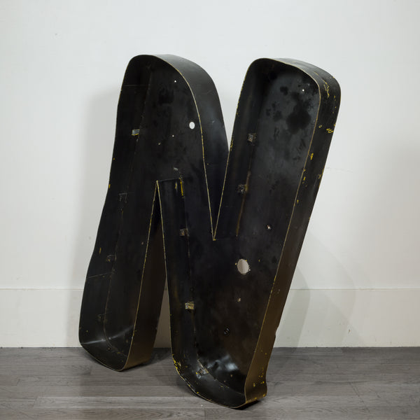 Large Vintage Channel Letter "N" c.1950