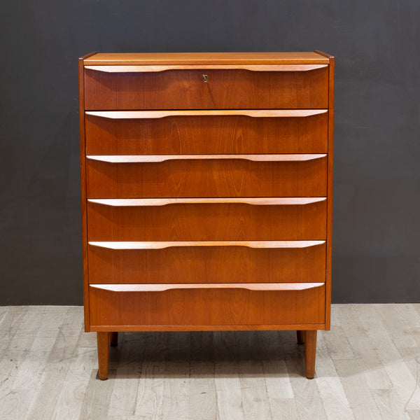 Mid-century Teak High Boy Dresser by Gunnar Nielsen Tibergaard, Denmark c.1960