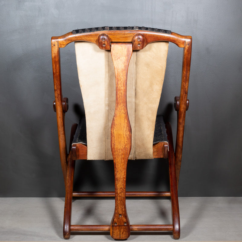 Mid-century Don Shoemaker Rosewood and Leather Folding Lounge Chairs, Mexico c.1960-Price per chair