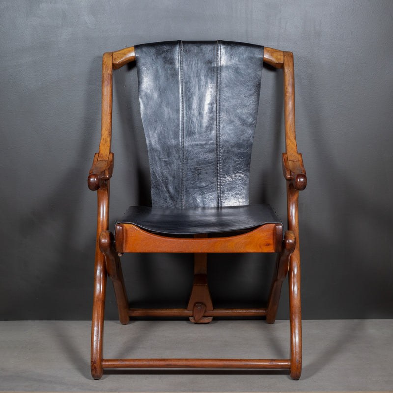 Mid-century Don Shoemaker Rosewood and Leather Folding Lounge Chairs, Mexico c.1960-Price per chair