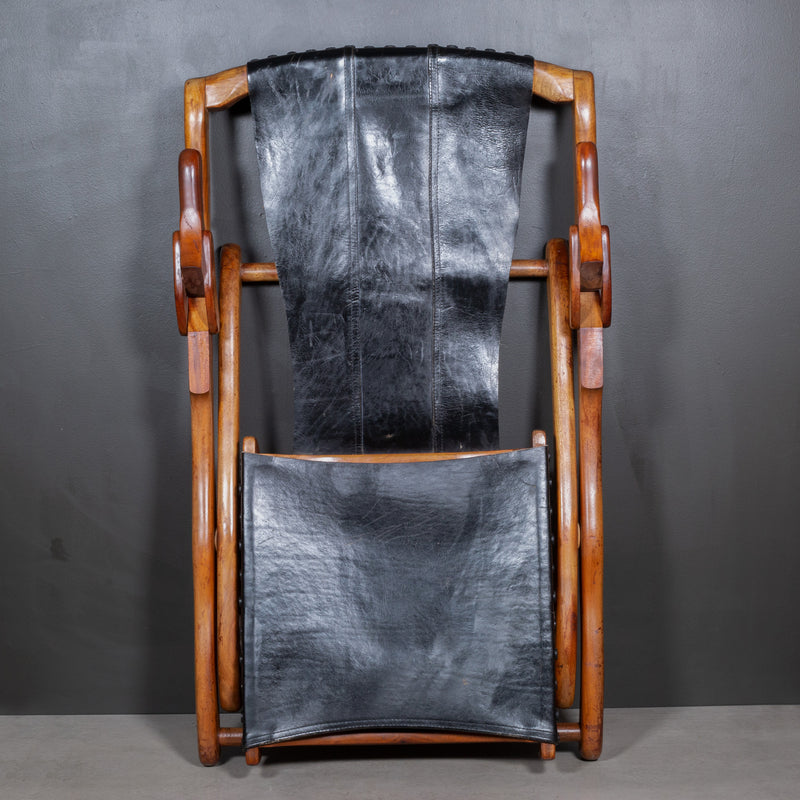 Mid-century Don Shoemaker Rosewood and Leather Folding Lounge Chairs, Mexico c.1960-Price per chair