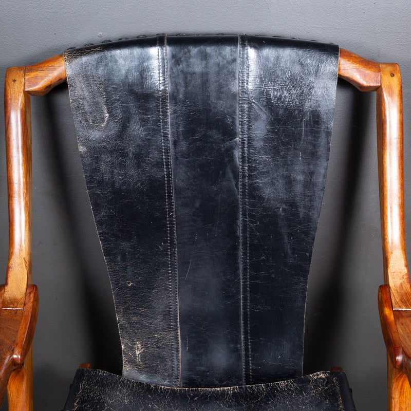 Mid-century Don Shoemaker Rosewood and Leather Folding Lounge Chairs, Mexico c.1960-Price per chair
