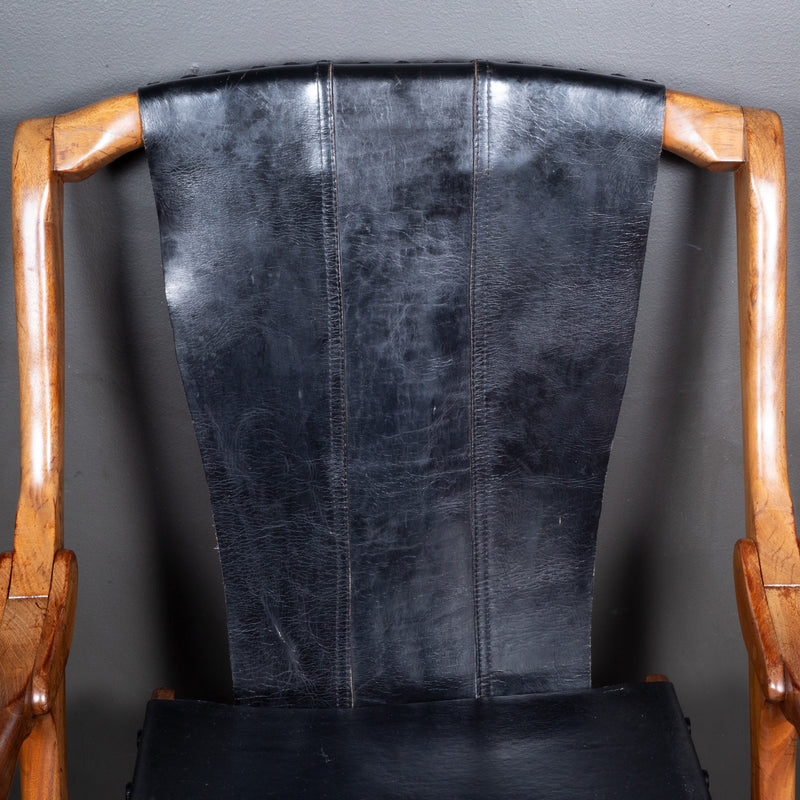 Mid-century Don Shoemaker Rosewood and Leather Folding Lounge Chairs, Mexico c.1960-Price per chair
