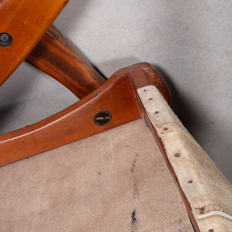 Mid-century Don Shoemaker Rosewood and Leather Folding Lounge Chairs, Mexico c.1960-Price per chair