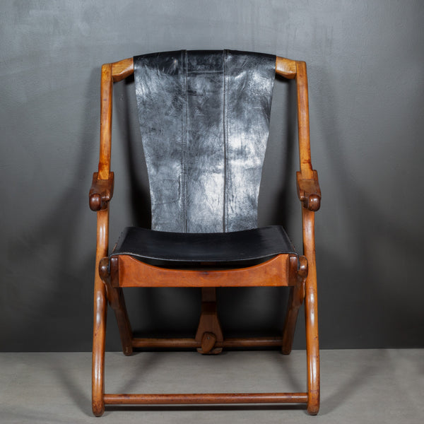 Mid-century Don Shoemaker Rosewood and Leather Folding Lounge Chairs, Mexico c.1960-Price per chair
