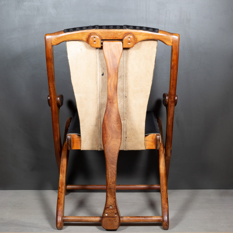 Mid-century Don Shoemaker Rosewood and Leather Folding Lounge Chairs, Mexico c.1960-Price per chair