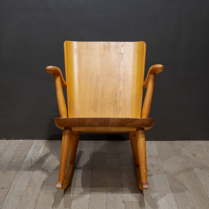 Nordic Pine Rocking Chair by Göran Malmval for Svensk Fur, Sweden c.1950