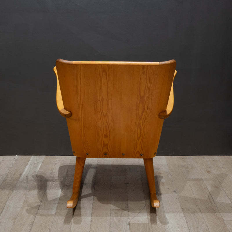 Nordic Pine Rocking Chair by Göran Malmval for Svensk Fur, Sweden c.1950