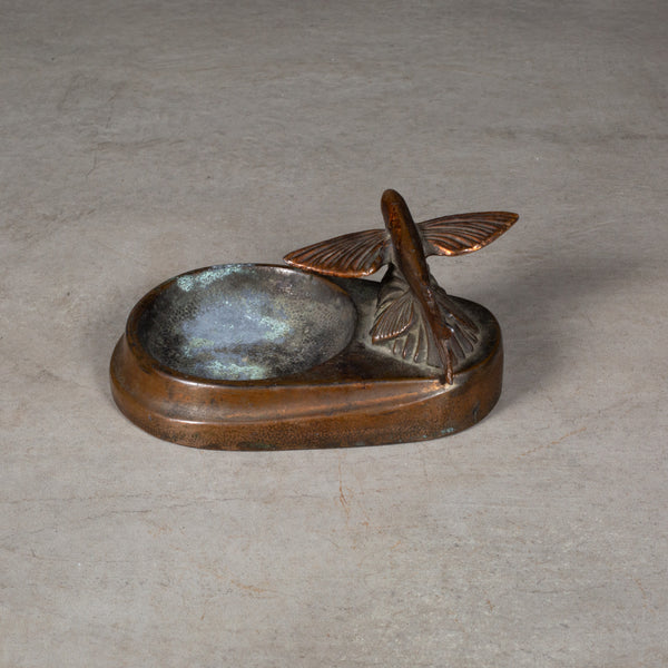 Early 20th c. Bronze Flying Fish Coin Dish c.1930