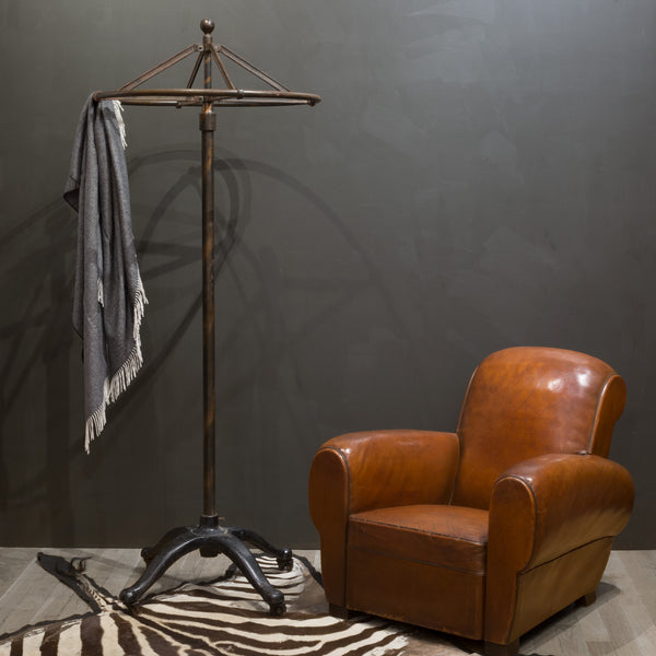 Early 20th c. Japanned Coat/Garment Rounder Rolling Rack c.1910