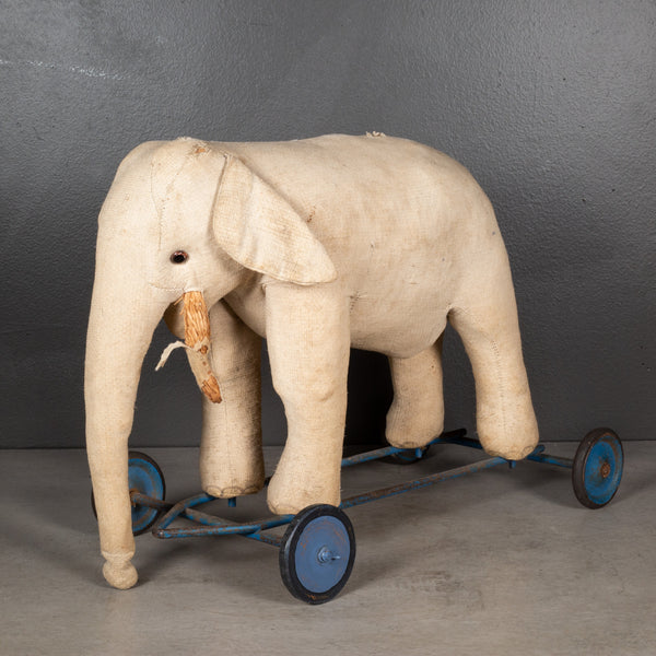 Early 20th c. French Elephant Pull Toy c.1920