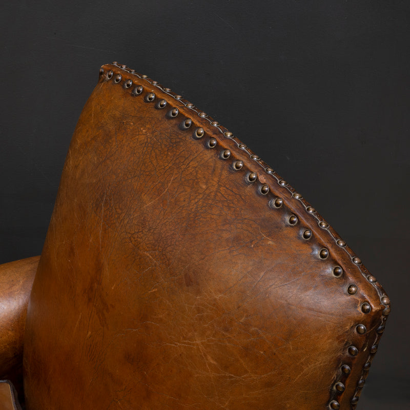 Pair of French Leather Club Chairs c.1930
