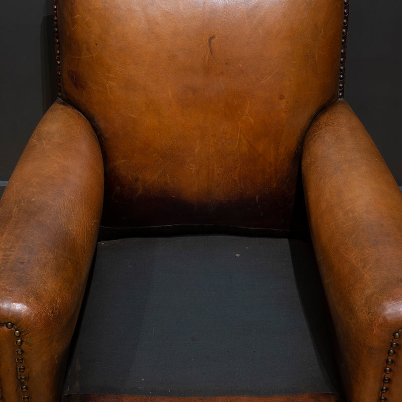 Pair of French Leather Club Chairs c.1930