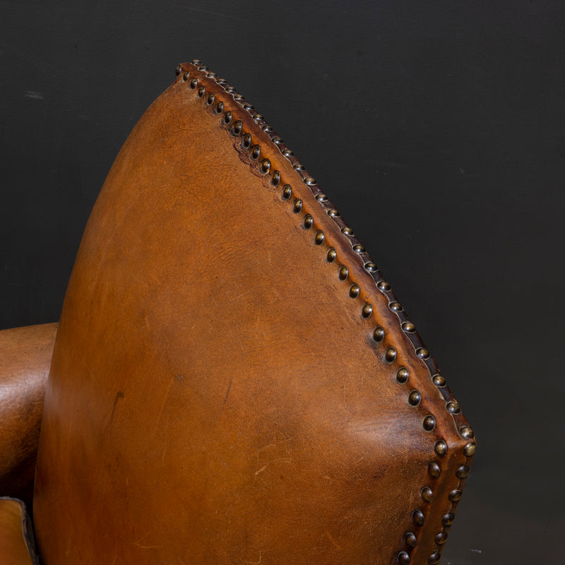 Pair of French Leather Club Chairs c.1930