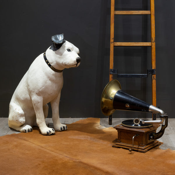 Antique Oak Victor Gramophone Talking Machine c.1910