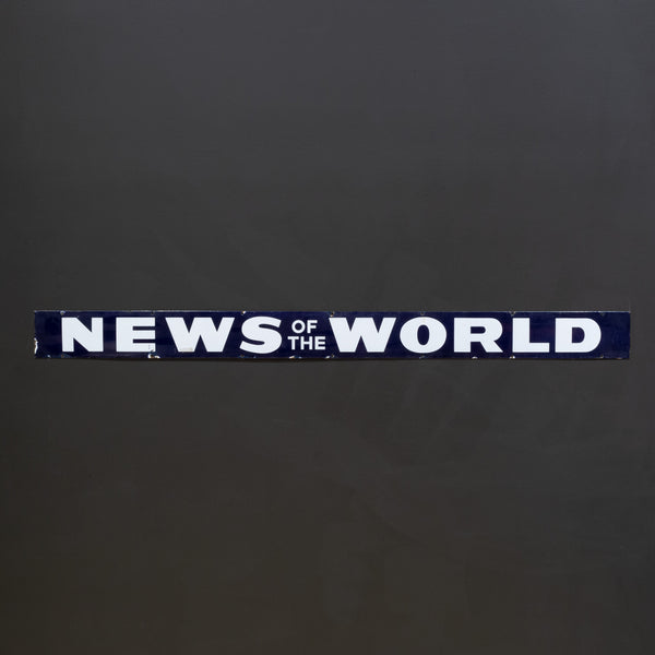 "News of the World" Porcelain Sign c.1940