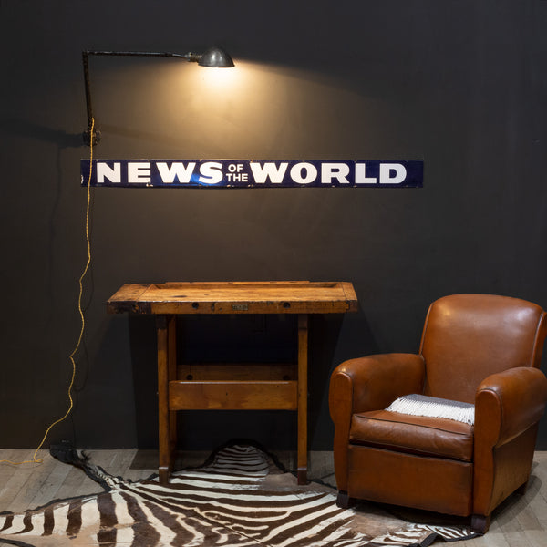 "News of the World" Porcelain Sign c.1940