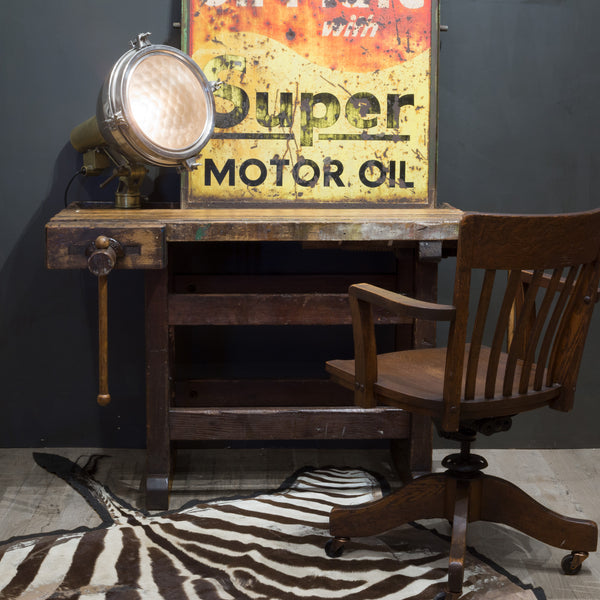 Vintage Double Sided Metal Motor Oil Sign c.1930