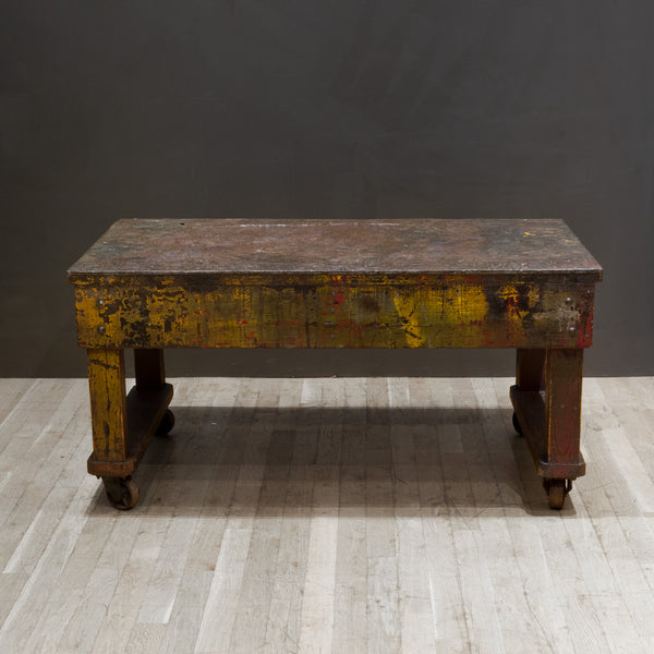 Early 20th c. Factory Rolling Worktable/Cart c.1930