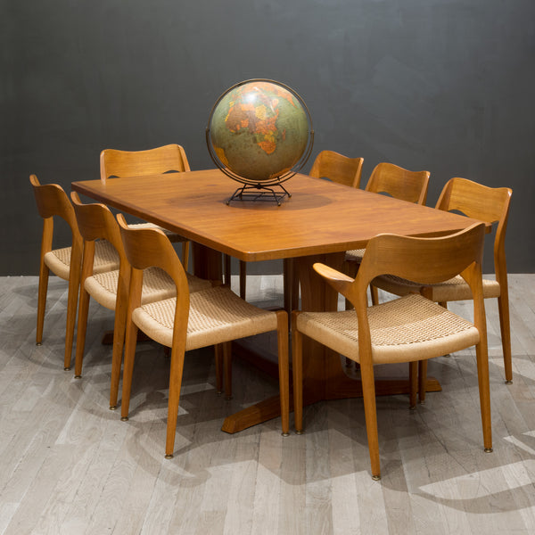 Mid-century Expandable Gudme Mobelfabrik Gudme Solid Teak Dining Table c.1960