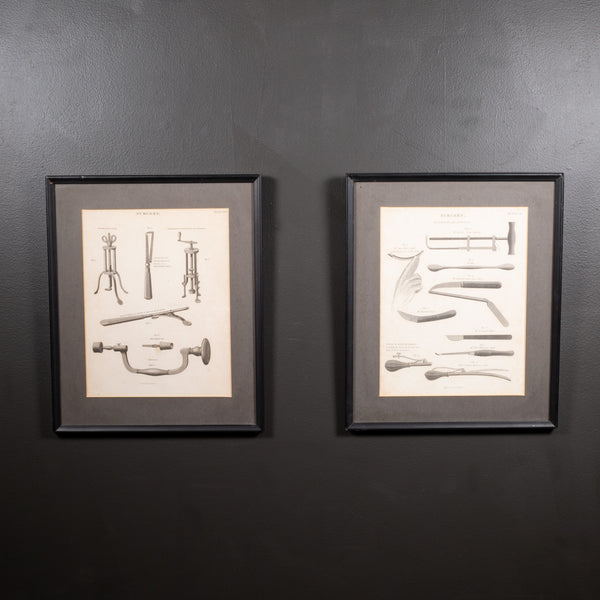 19th-Early 20th c. Framed Surgical Instruments Lithographs