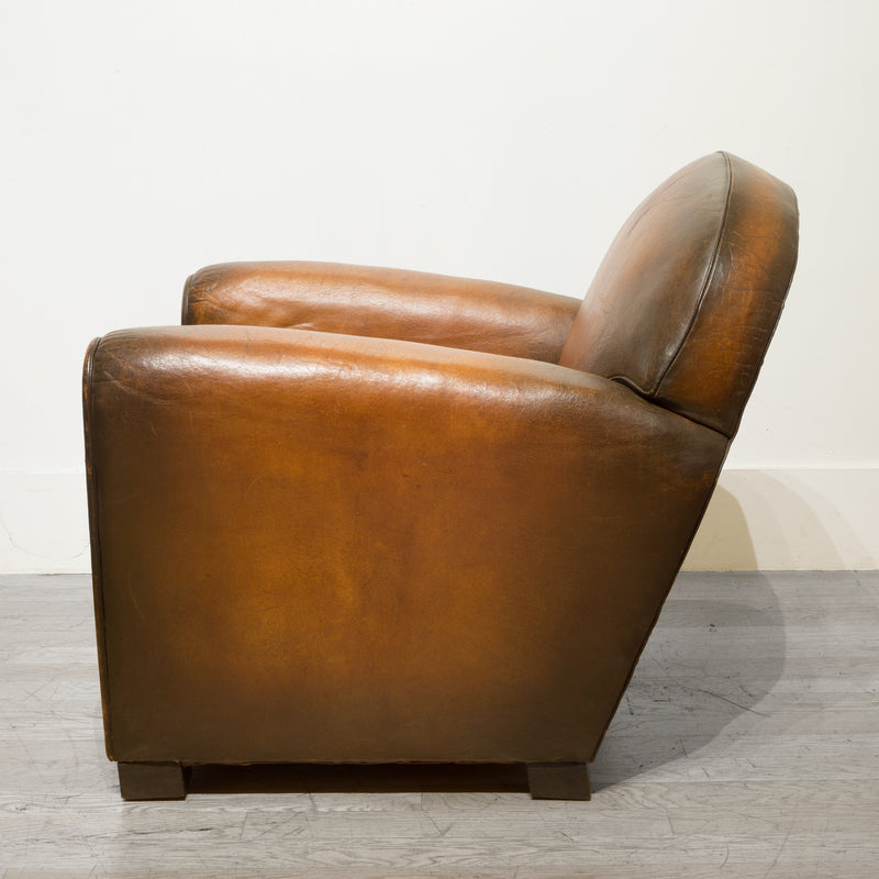 French "Cinema" Sheep Hide Club Chairs c.1940