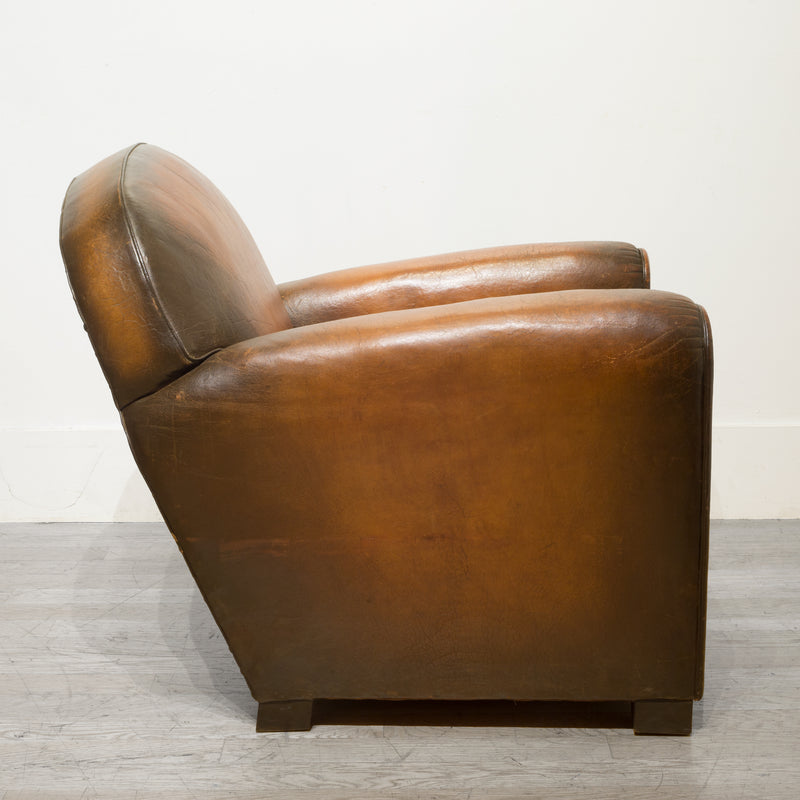 French "Cinema" Sheep Hide Club Chairs c.1940
