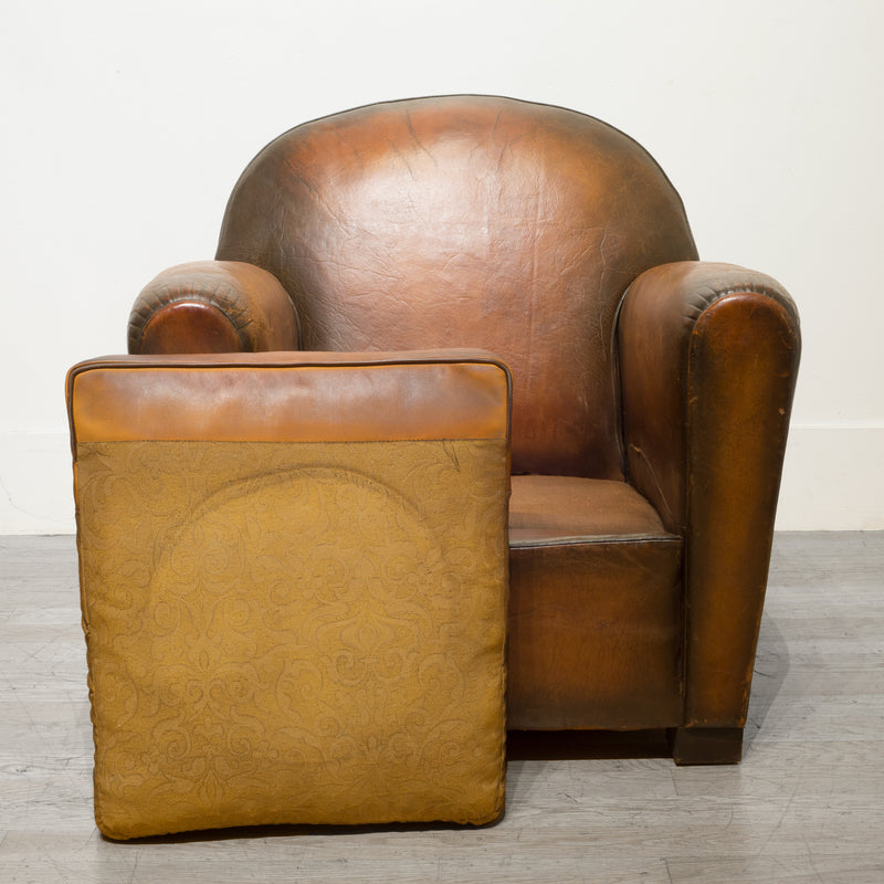 French "Cinema" Sheep Hide Club Chairs c.1940
