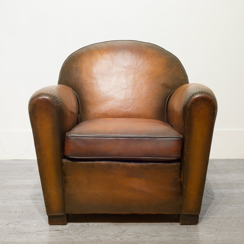 French "Cinema" Sheep Hide Club Chairs c.1940