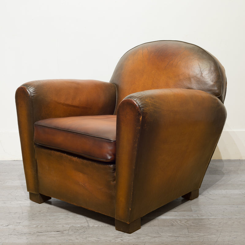 French "Cinema" Sheep Hide Club Chairs c.1940