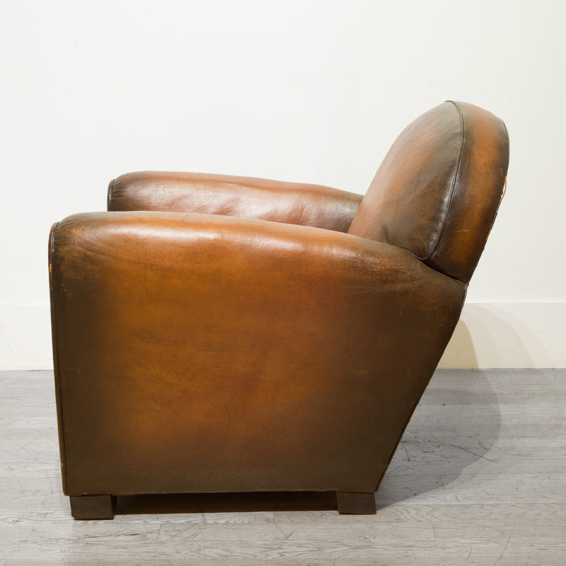 French "Cinema" Sheep Hide Club Chairs c.1940