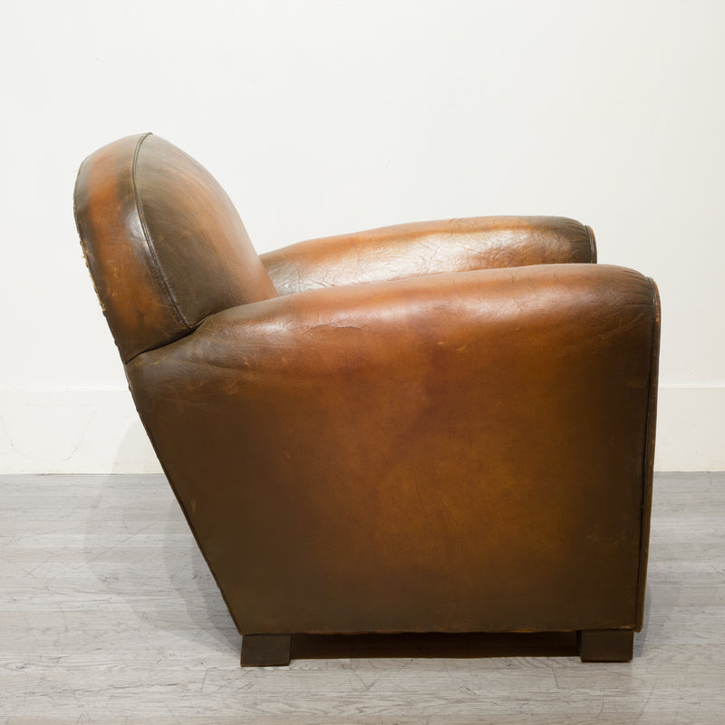 French "Cinema" Sheep Hide Club Chairs c.1940