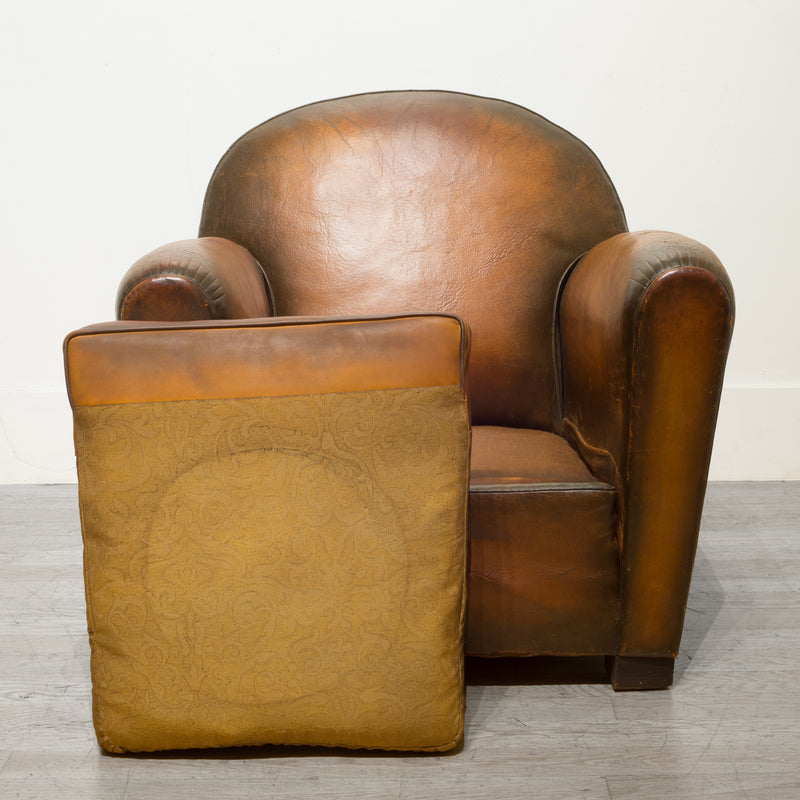 French "Cinema" Sheep Hide Club Chairs c.1940